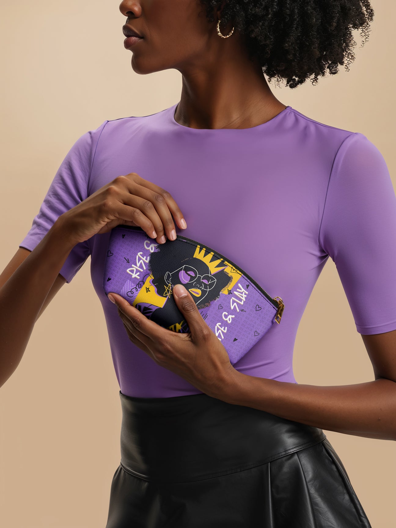 AFROYLA “AINA” GRAPE SODA ECLIPSE MAKEUP BAG