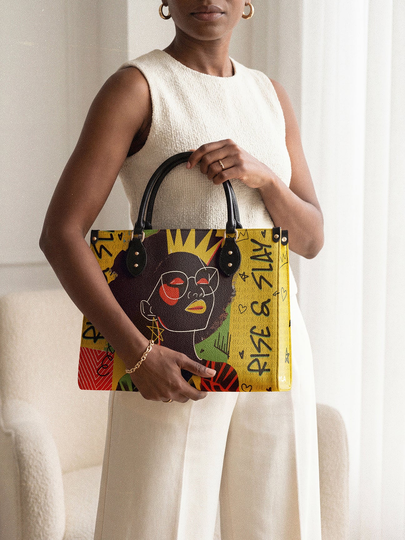 Sistabag “AINA” LEMON ZEST LEATHER HANDBAG