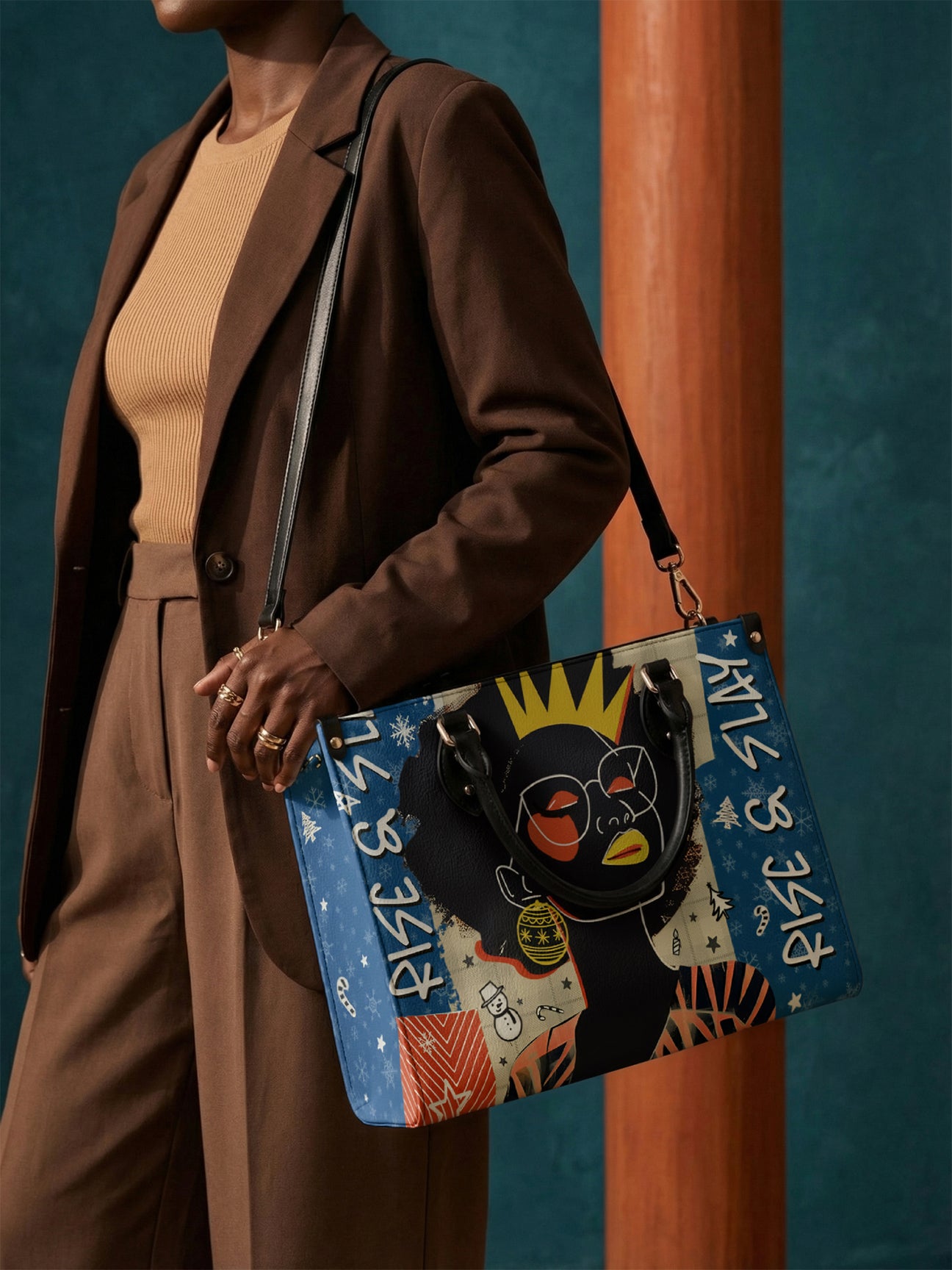 Sistabag “AINA” BLUEBERRY SNOW LEATHER HANDBAG