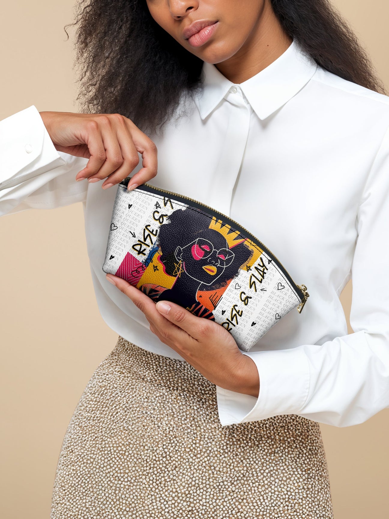 Sistabag “AINA” COCONUT WHITE ECLIPSE MAKEUP BAG