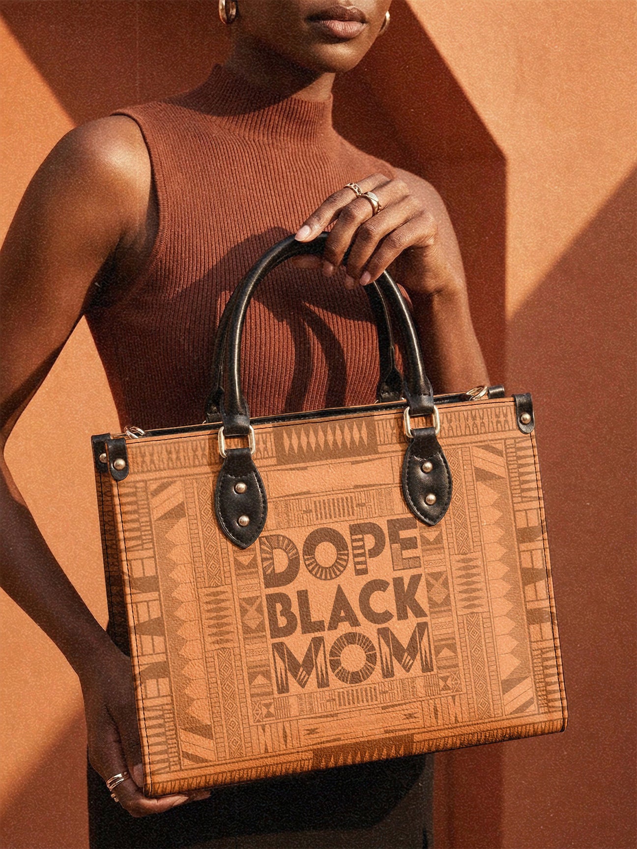 Sistabag “DOPE BLACK MOM” LEATHER HANDBAG