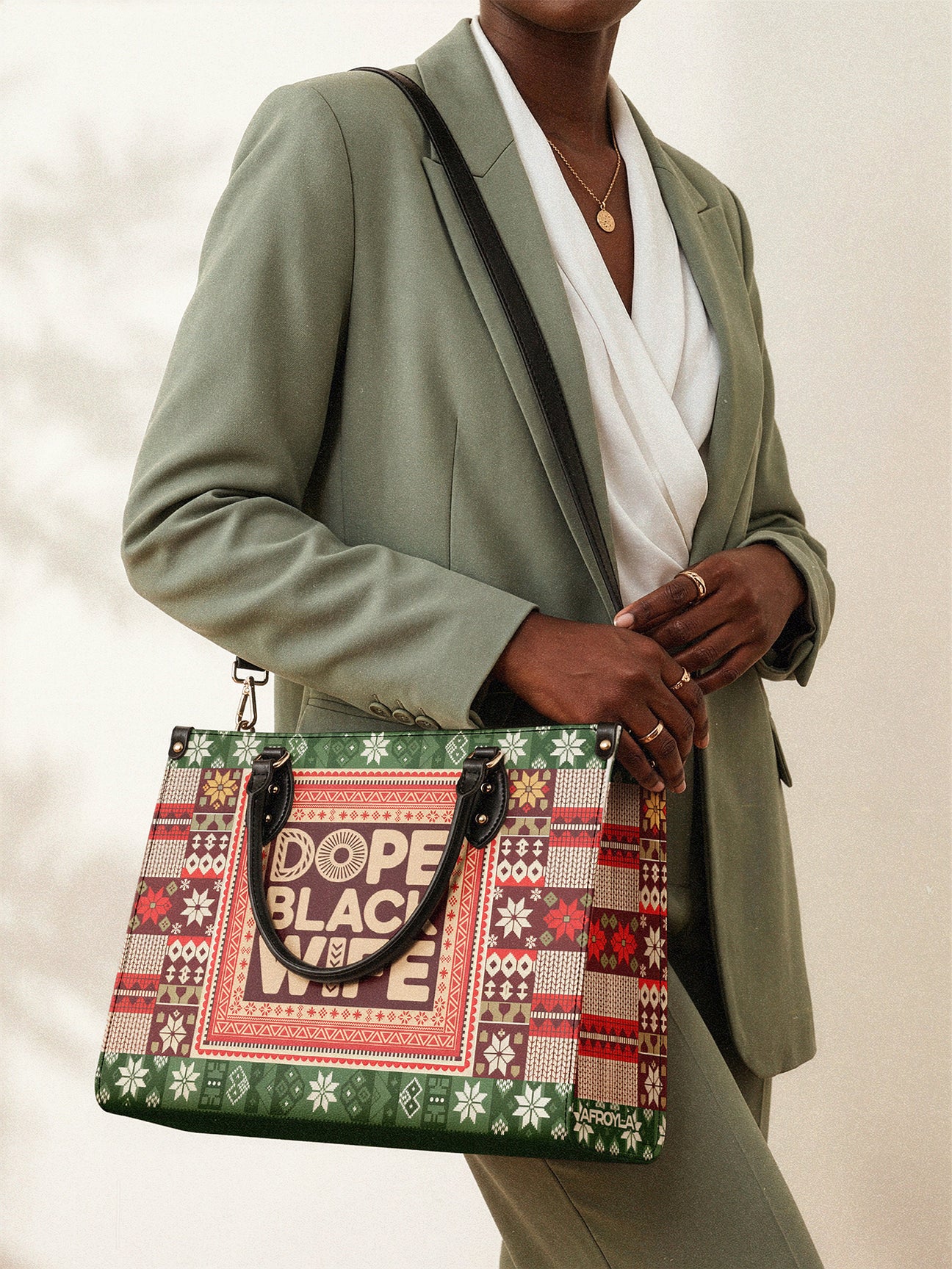 Sistabag “DOPE BLACK WIFE” FROSTED PINE LEATHER HANDBAG